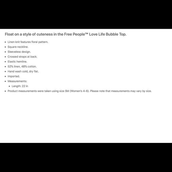 Free People Love Life bubble top size medium - Picture 4 of 7